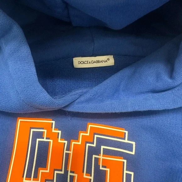 Dolce & Gabbana Blue Pixelated Kids Hoodie - Picture 3 of 5
